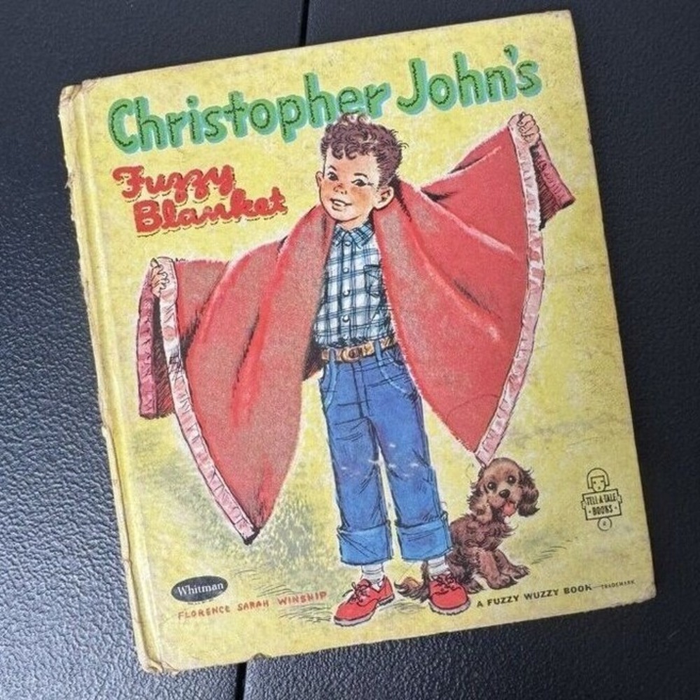Vintage‎ 1953 Whitman Tell-A-Tale Christopher Johns Fuzzy Blanket Flocked Book